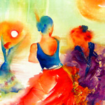 Danseuse de Flamenco <span id='small'>| aquarelle 26 x 36</span>